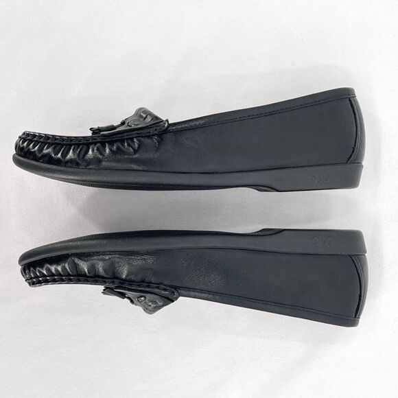 SAS Softie Black Leather Tassle and Kiltie Slip On Loafers 0073-013 Size 10 N - Picture 3 of 9
